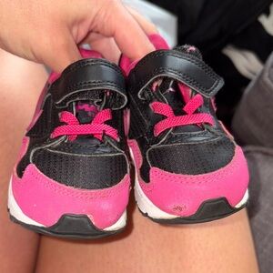 Kids Black and Pink Shoes